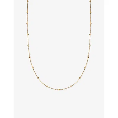 Astley Clarke Womens Aurora 18ct Yellow Gold Vermeil Station Necklac