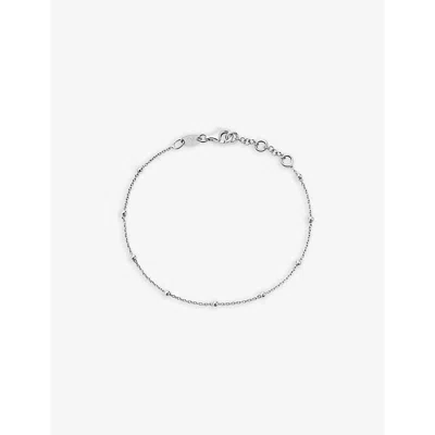 Astley Clarke Womens Aurora Station Sterling Silver Beaded Bracelet