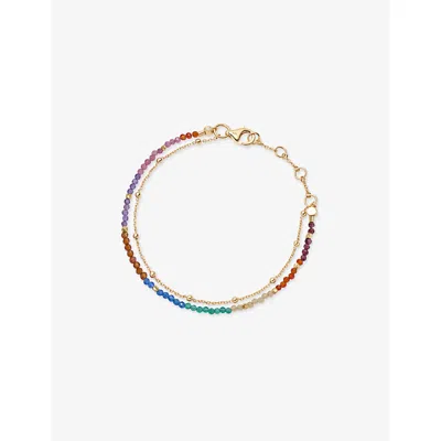 Astley Clarke Womens Biography Rainbow 18ct Yellow Gold Vermeil And Gemstone Bracelet