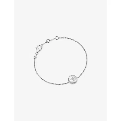 Astley Clarke Womens Biography Sterling-silver And White Sapphire Locket Bracelet