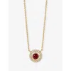 Astley Clarke Womens Birthstone 14ct Yellow Gold, Ruby And 0.08ct Lab-grown Diamond Pendant Necklac In Gold