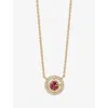 Astley Clarke Womens Birthstone 14ct Yellow Gold, Tourmaline And 0.08ct Lab-grown Diamond Pendant Necklac In Gold