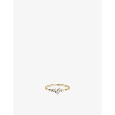 Astley Clarke Womens Yellow Gold Cluster 14ct Yellow-gold And Diamond Promise Ring