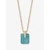 Astley Clarke Womens Deco 18ct Yellow Gold Vermeil, Sapphire And Amazonite Pendant Necklac