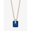 Astley Clarke Womens Deco 18ct Yellow Gold Vermeil, Sapphire And Lapis Pendant Necklac