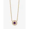 Astley Clarke Womens February Birthstone 14ct Yellow Gold, Amethyst And 0.08ct Lab-grown Diamond Pendant Necklac In Gold