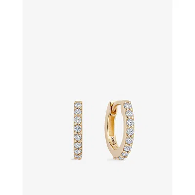 Astley Clarke Womens Halo 18ct Yellow Gold And 0.18ct Lab-grown Diamond Hoops Earrings