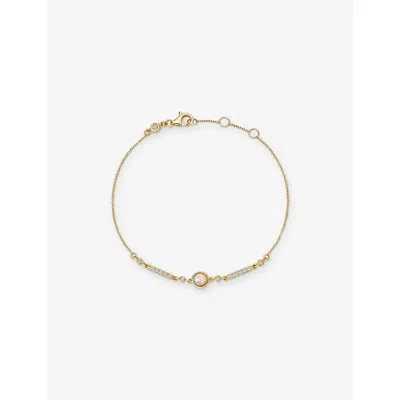 Astley Clarke Womens Interstellar Opal And Lab Grown Diamond 14ct Yellow Gold Bracelet