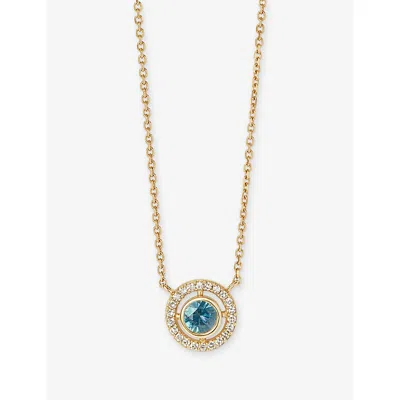 Astley Clarke Womens June Birthstone 14ct Yellow Gold, Alexandrite And 0.08ct Lab-grown Diamond Pendant Necklac