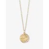 Astley Clarke Womens Luna Crescent 18ct Yellow Gold Vermeil And Lab-grown White-sapphire Locket Necklac In Gold