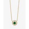 Astley Clarke Womens May Birthstone 14ct Yellow Gold, Emerald And 0.08ct Lab-grown Diamond Pendant Necklac In Gold