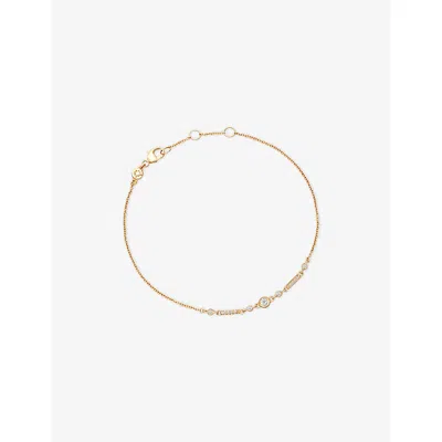 Astley Clarke Womens Mini Icon Nova Yellow-gold And Diamond Bracelet