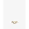 Astley Clarke Womens Mini Nova 14ct Yellow-gold And 0.01ct Lab-diamond Ring In Gold
