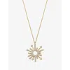 Astley Clarke Womens Nova 14ct Yellow-gold And 0.329ct Lab-grown Diamond Drop Pendant Necklac