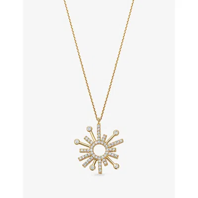 Astley Clarke Womens Nova 14ct Yellow-gold And 0.329ct Lab-grown Diamond Drop Pendant Necklac