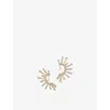 Astley Clarke Womens Nova 14ct Yellow-gold And 0.58ct Lab-diamond Twist Earrings In Gold