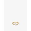Astley Clarke Womens Pearl 18ct Yellow Gold Vermeil, Freshwater-pearl And Lab-grown White-sapphire Ring In Gold