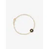 Astley Clarke Womens Polaris 18ct Yellow Gold Vermeil And Black Onyx Locket Bracelet