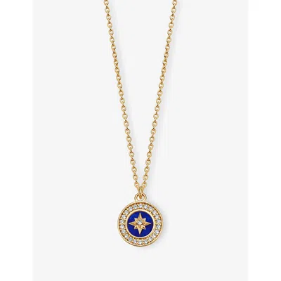 Astley Clarke Womens Polaris 18ct Yellow Gold Vermeil, Sapphire And Lapis Pendant Necklac