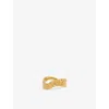 Astley Clarke Womens Raye 18ct Yellow Gold Vermeil And Lab-grown White-sapphire In Gold