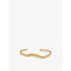 Astley Clarke Womens Raye 18ct Yellow Gold Vermeil Cuff Bangl In Gold