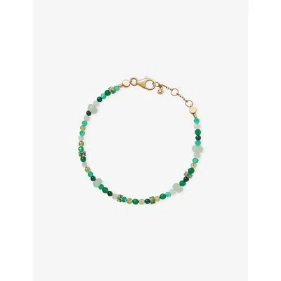 Astley Clarke Womens Second Chance 18ct Yellow Gold Vermeil And Green Gemstone Bracelet