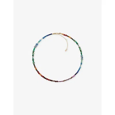 Astley Clarke Womens Second Chance 18ct Yellow Gold Vermeil And Pearl Gemstone Necklac In Blue