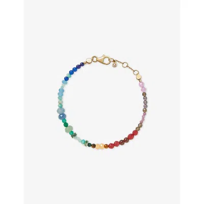 Astley Clarke Womens Second Chance 18ct Yellow Gold Vermeil And Rainbow Gemstone Bracelet