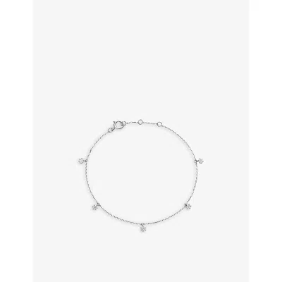 Astley Clarke Womens Station 14ct White-gold And 0.08ct Lab-grown Diamond Bracelet White Gold
