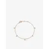 Astley Clarke Womens Station 14ct Yellow-gold And 0.08ct Lab-grown Diamond Bracelet In Gold