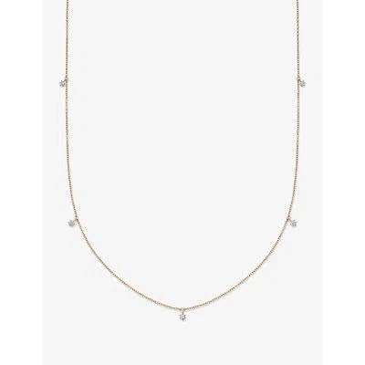 Astley Clarke Womens Station 14ct Yellow-gold And 0.17ct Lab-grown Diamond  Necklac