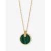 Astley Clarke Womens Stilla 18ct Yellow Gold Vermeil And Malachite Necklac In Green