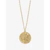Astley Clarke Womens Terra Dahlia 18ct Yellow Gold Vermeil Pendant Necklac In Gold