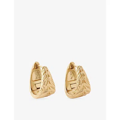 Astley Clarke Womens Terra Scoop 18ct Yellow Gold Vermeil Hoop Earrings
