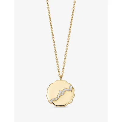 Astley Clarke Womens Yellow Gold Asteri 14ct Yellow-gold And 0.09ct Lab-grown Diamond Necklac