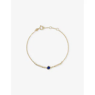 Astley Clarke Womens Yellow Gold Icon 14ct Yellow-gold, Lab-grown Diamond And Sapphire Bracelet