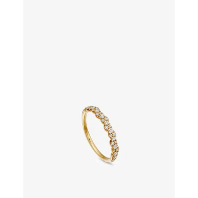 Astley Clarke Womens Yellow Gold Interstella Linia 14ct Yellow-gold And 0.41ct Diamond Ring