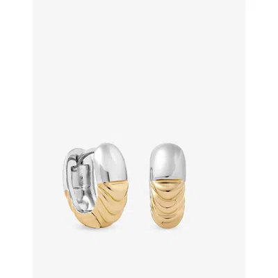 Astley Clarke Womens Yellow Gold Vermeil Aurora Weave 18ct Gold Vermeil And 925 Sterling Silver Hoop Earrings