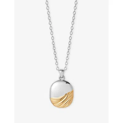 Astley Clarke Womens Yellow Gold Vermeil Aurora Weave 18ct Gold Vermeil And 925 Sterling Silver Locket Necklac In Metallic