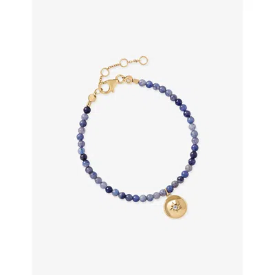 Astley Clarke Womens Yellow Gold Vermeil Biography 18ct Yellow-gold Plated Sterling-silver And Aventurine Locket B In Blue
