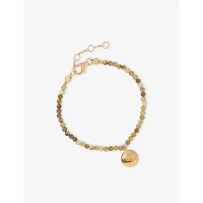 Astley Clarke Womens Yellow Gold Vermeil Celestial Tiny Star 18ct Yellow-gold Plated Sterling-silver Andgreen Garn