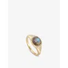 Astley Clarke Womens Yellow Gold Vermeil Luna 18ct Yellow Gold-plated Vermeil Sterling-silver And La In Yellow Gold Vermeil