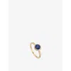 Astley Clarke Womens  Luna 18ct Yellow Gold-plated Vermeil Sterling Silver, Lapis Lazuli And White Sa In Yellow Gold Vermeil