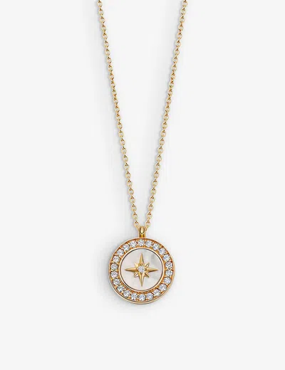 Astley Clarke Womens Yellow Gold Vermeil Polaris 18ct Yellow Gold-plated Vermeil Sterling-silver, Sapphire And Mot