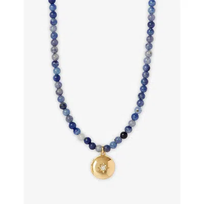 Astley Clarke Womens Yellow Gold Vermeil Tiny Star 18ct Yellow-gold Plated Sterling-silver And Blue Aventurine Loc