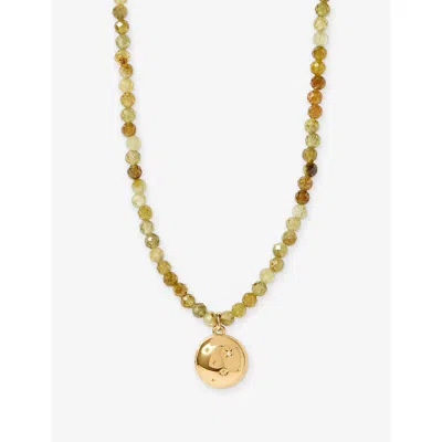 Astley Clarke Womens Yellow Gold Vermeil Tiny Star 18ct Yellow-gold Plated Sterling-silver And Green Garnet Locket