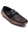 Aston Marc Drive 02 Mens Faux Leather Square Toe Loafers In Gold