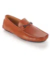 Aston Marc Drive Mens Faux Leather Square Toe Driving Moccasins In Tan
