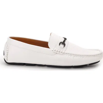 Aston Marc Driving Loafer In White