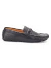 Aston Marc Men's Embossed Bit Driving Shoes In Black